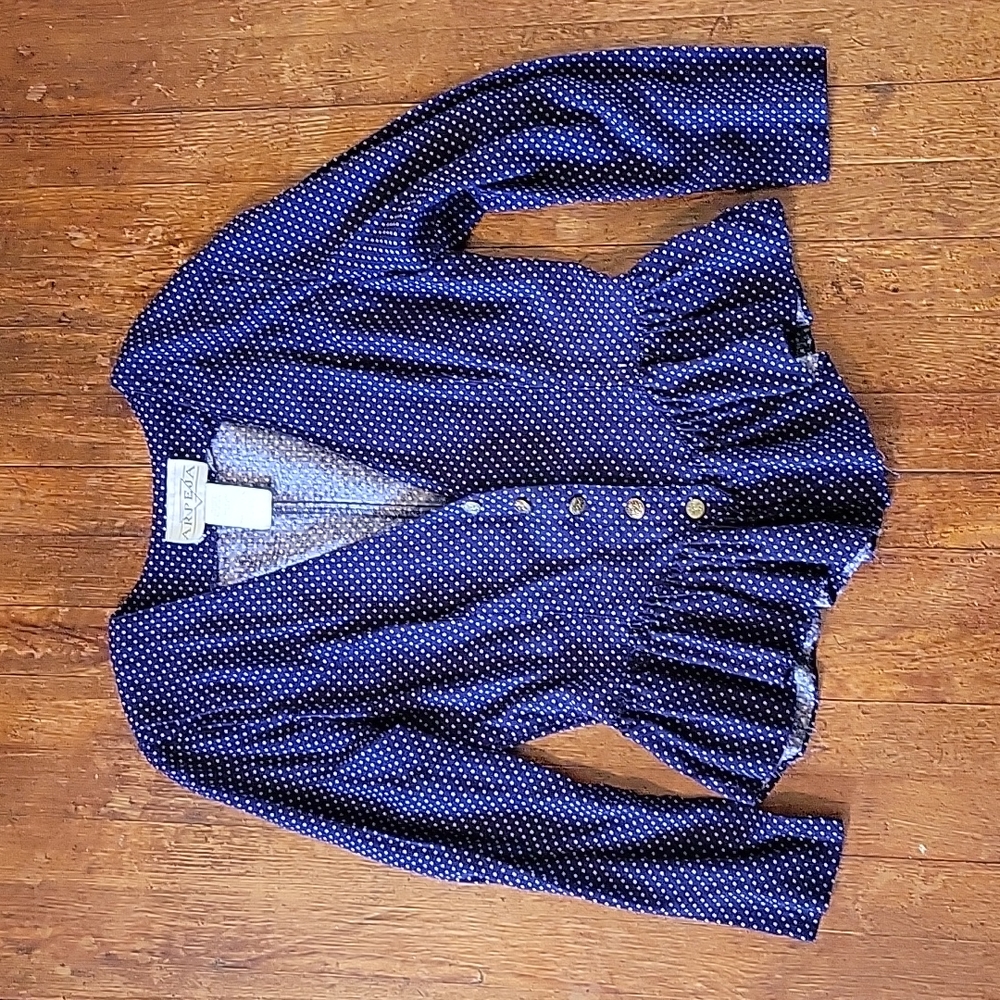 EUC Vintage Blouse Shirt Top With Buttons Size S - M